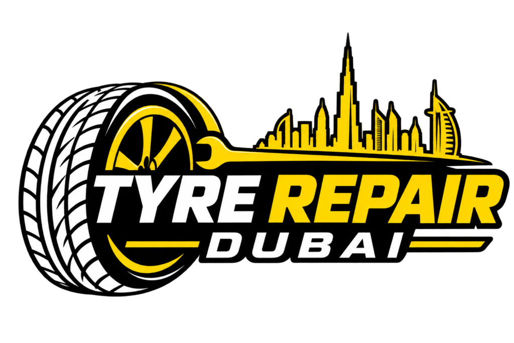 Dubai Tyre Repair Skyline Logo