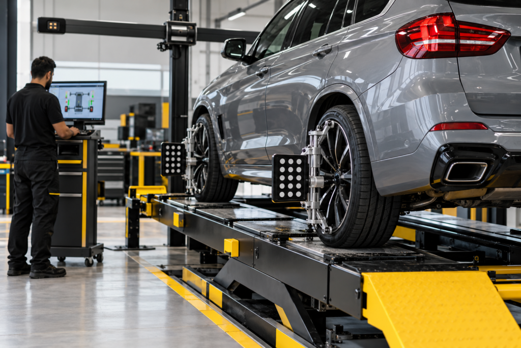wheel alignment service illustration